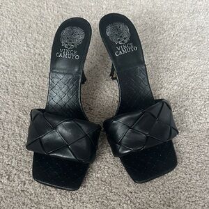 Vince Camuto Black Braided Heels- Size 8 Women
